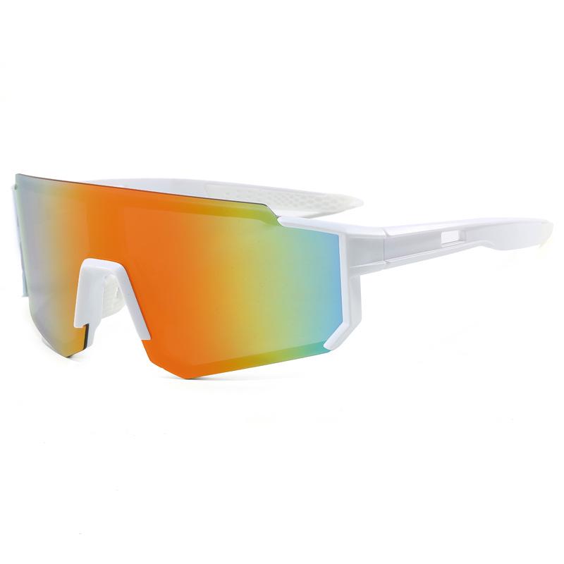Trendsetting Iridescent Cycling Sunglasses: European & American Sports Fashion for Men & Women