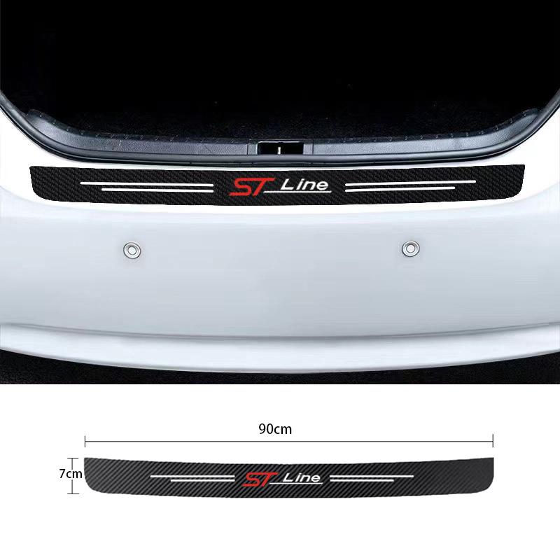 Carbon Fiber Car Sticker Protector Strip Auto Door Sill Waterproof Protect Film For Ford ST Fiesta Focus Edition Car KUGA Mondeo