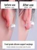 Transparent Silicone Earplug Backs, Food-Grade Anti-Drop, White Acrylic