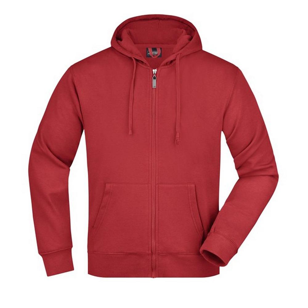 James and Nicholson Mens Full Zip Hoodie