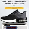 Safety Shoes Men Women Work Safety Boots Steel Toe Kevlar Puncture Proof Air Cushion Sneakers Light Fashion Work Shoes Unisex