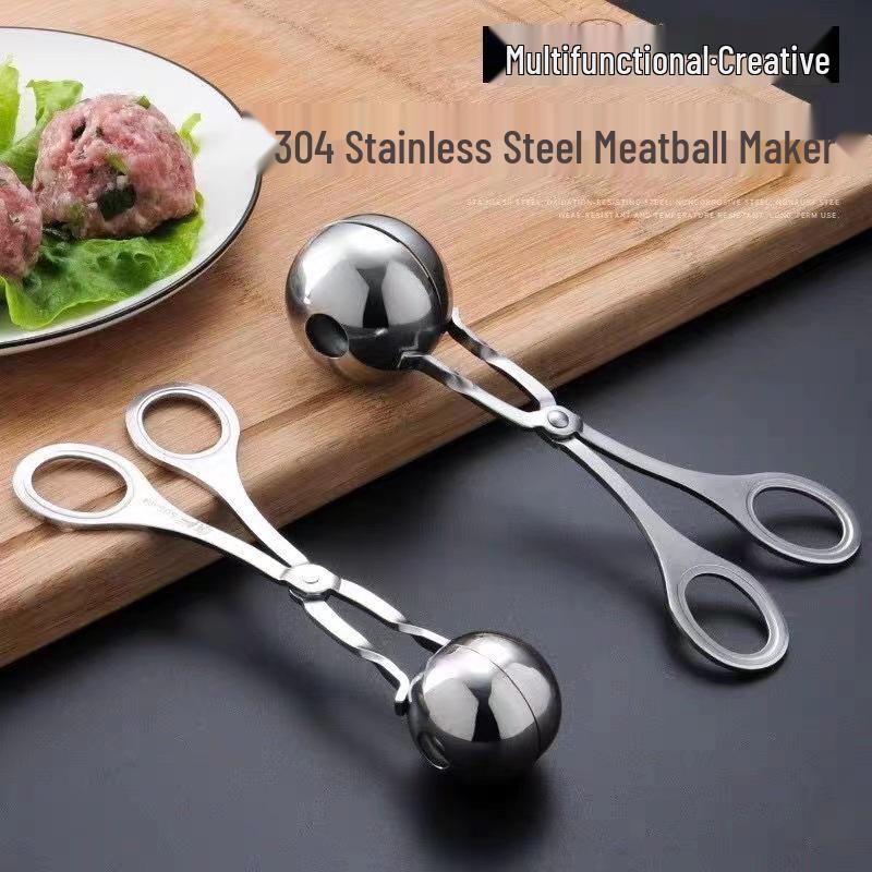 Non-Stick Stainless Steel Meatball Maker Mold for Rice & Fried Meatballs