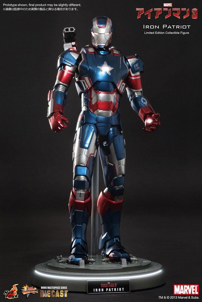 Movie Masterpiece DIECAST Iron Man 3 Scale Figure Iron Patriot 1/6