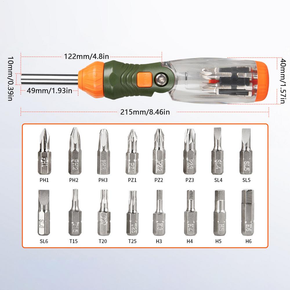 

Ratchet Screwdriver Adjustable Angle Repair Tool Household Small Screwdriver For Handymen Mechanics Electricians Furniture