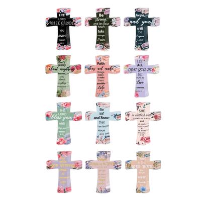12/16/24PCS Magnetic Cross Shaped Leather Bookmark,Bookmark Gifts For Bible Study,Page Clips,Paper Book Reading Locator Page