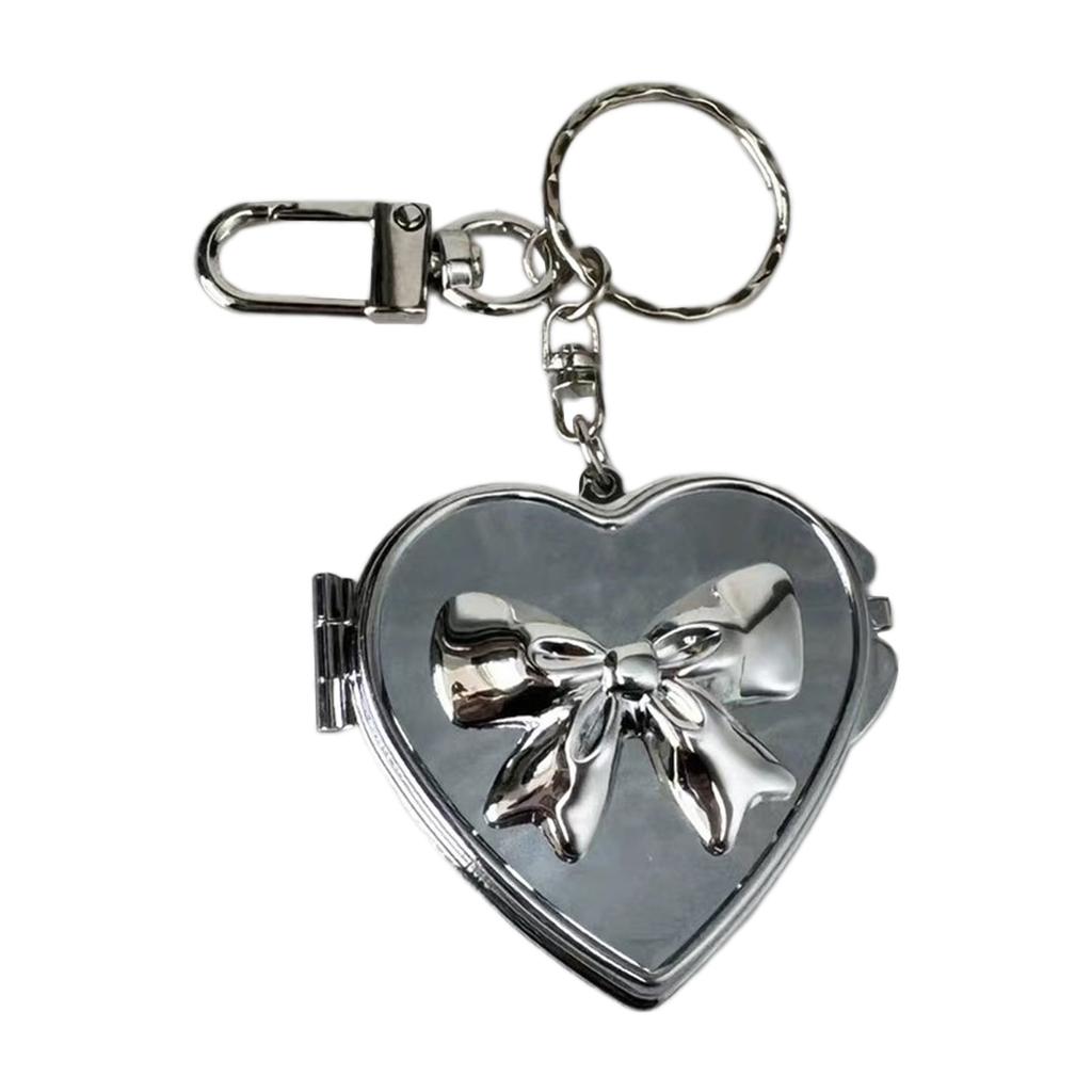 Lovely Bowknot Love Heart Charm Pendant Portable and Sturdy Acrylics Alloy Keychain Accessory for Fashionable Women