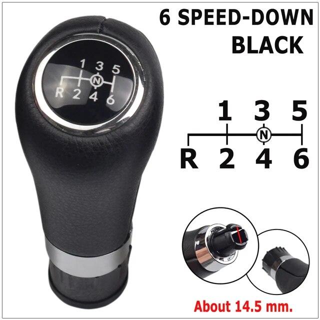 Leder 6-Gang-Schaltknauf für Mercedes Benz C/E/GLK W203 W204 C300 W207 W212 E260 MT Leder-Schalthebel Arm Kopfball