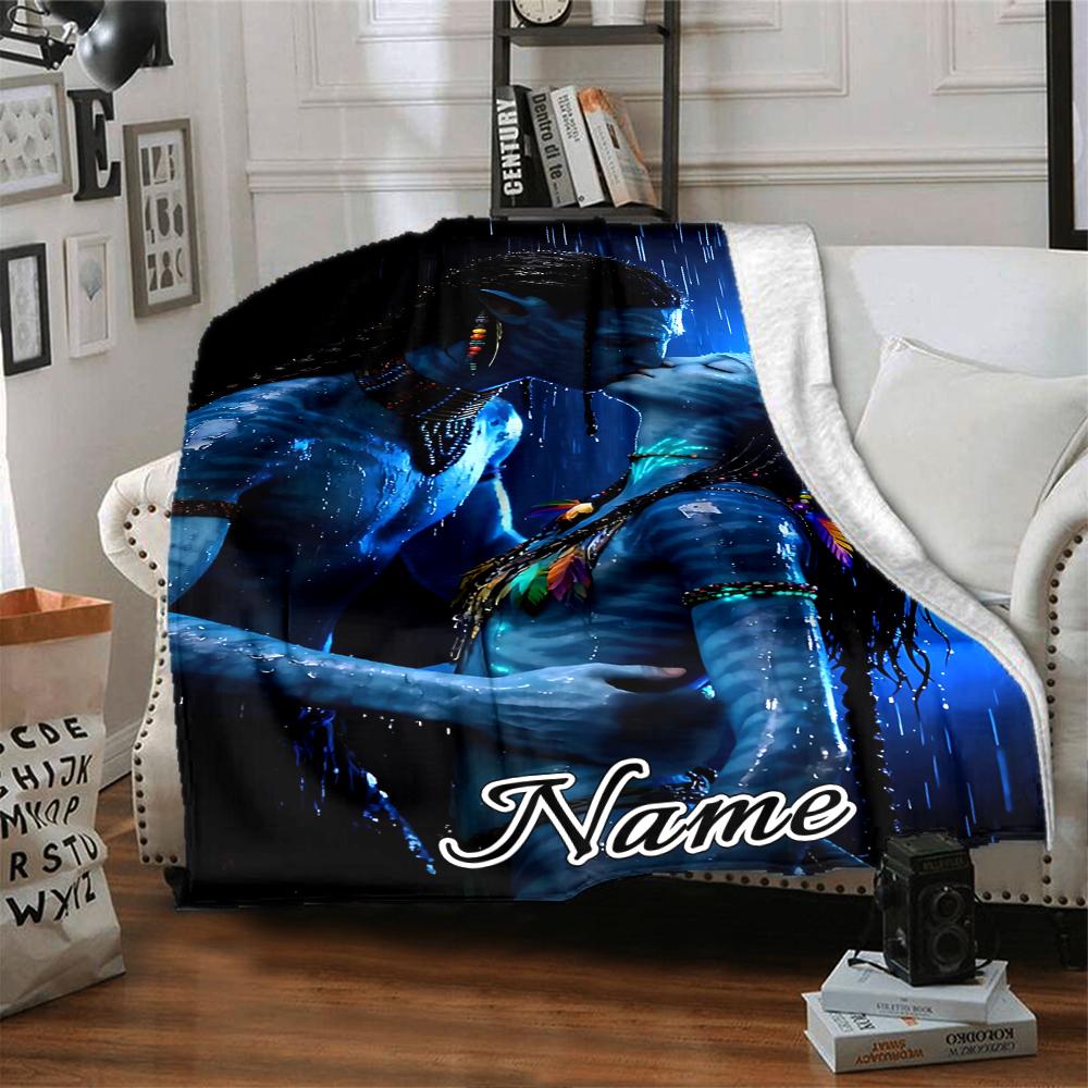 Custom Name Avatar Water'S Journey Party Blanket For Couch Bed Plush Cozy Fuzzy Blanket Super Soft Warm Blankets For Fall And Winter 0916290