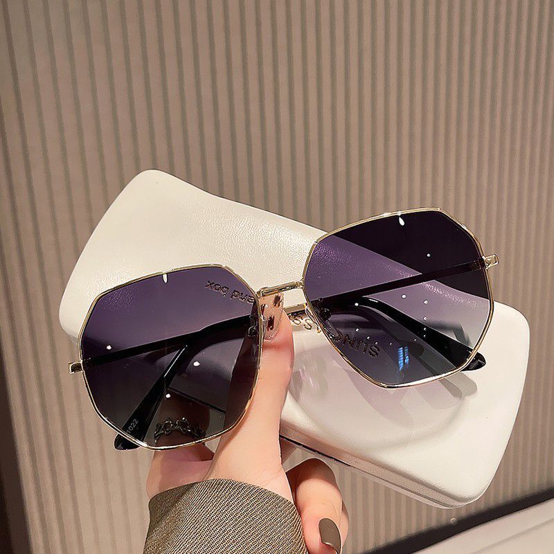 Fashion Vintage Hexagon Sunglasses Metal Frame UV400 New Sun Shades Women Men Trendy Brand Design Sun Glasses Eyewear
