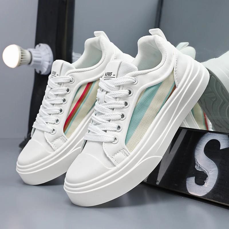 Fashion White Mens Sports Shoes Men Skateboarding Shoe Outdoor Running Sneakers Platform Casual Shoes Breathable Light Walking Shoes