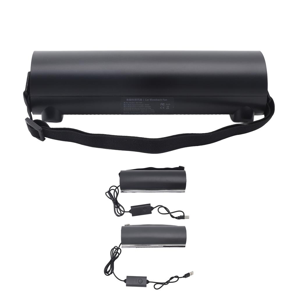 USB Car Seat Fan 3 Wind Speeds Powerful Recirculating  Low Noise Car Cooling Fan for Backseat SUV