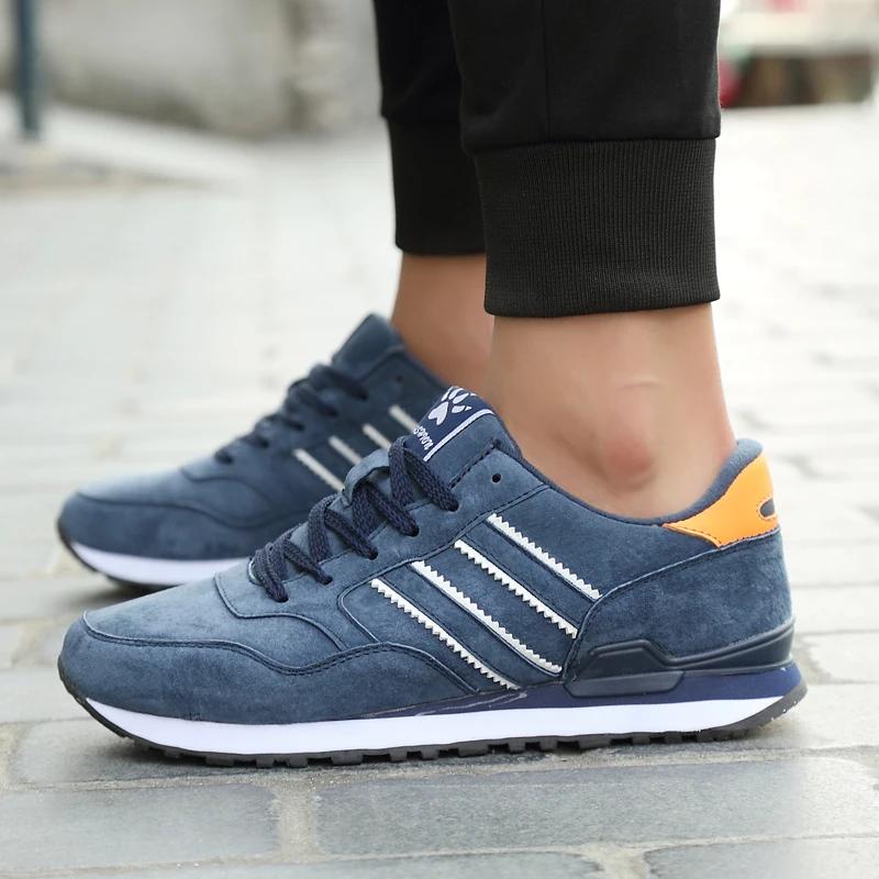 

Мужская повседневная обувь из искусственной кожи, мужские весенние повседневные легкие кроссовки, плоская подошва, дышащие, для улицы, для бега 38