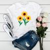 Women T-Shirts Women 2025 Summer Short Sleeve Floral Flower Fashion Lady T-Shirts Top T Shirt Ladies Graphic Female Tee T-Shirt
