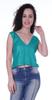 Moomaya Womens Sequin Sleeveless Party Crop Top Glitter V Neck Sparkle Club