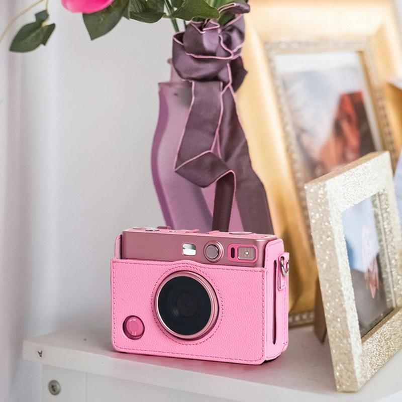 Stylish PU Leather Camera Bag for MiniEVO Camera Case Shoulder Bag with Soft AntiScratch Lining for Travel Photography