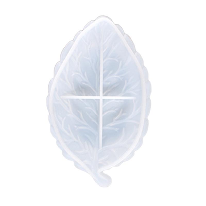 Tray Coaster Resin Mold Serving Board Mold Leaf Shaped Fruit Tray DIY Mold Tea Tray Organizer Box Dish Silicone Mold