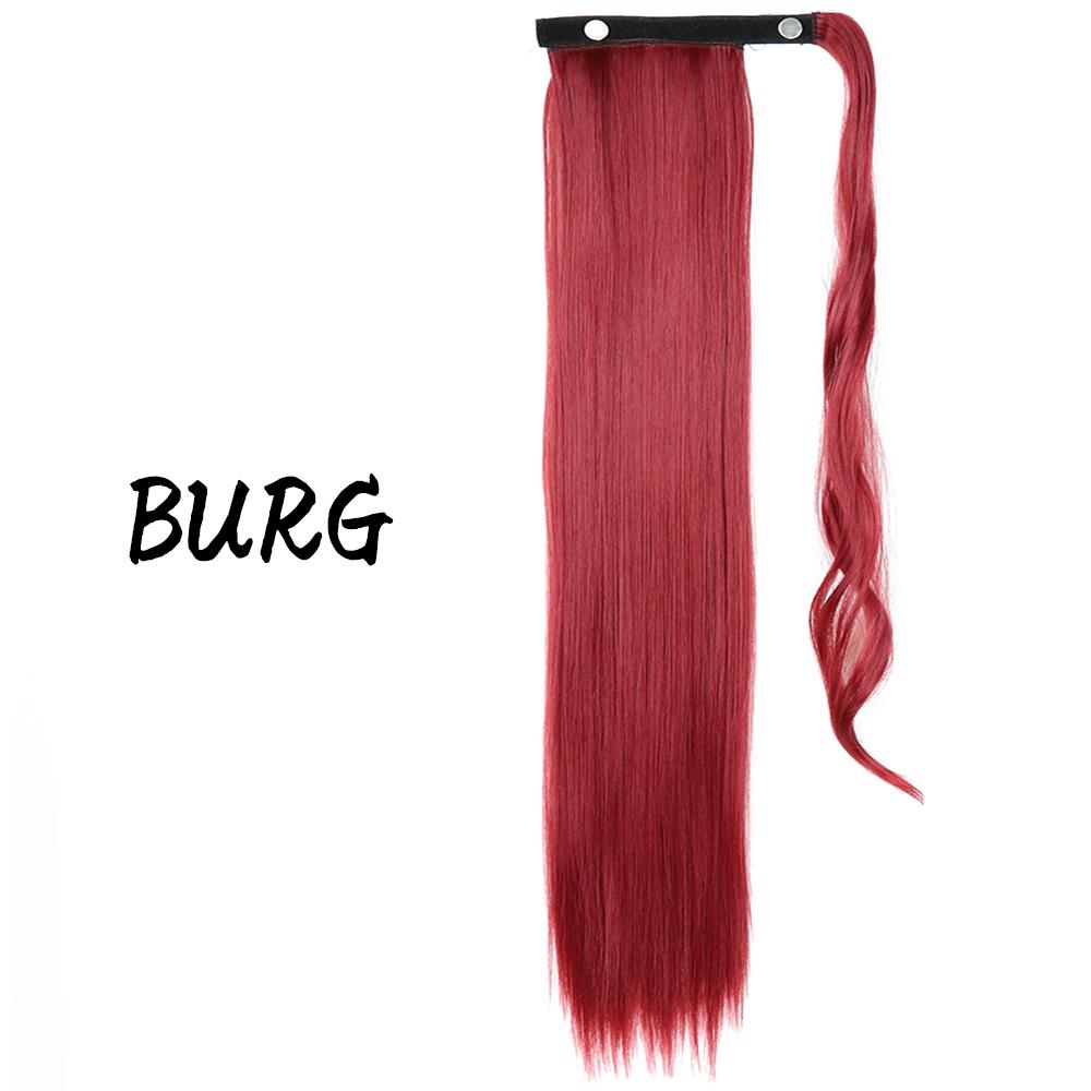 

MERISIHAIR Синтетический длинный прямой хвост на заколке для наращивания волос, конский хвост, натуральный черный, коричневый, с запахом, шиньон 55 cm