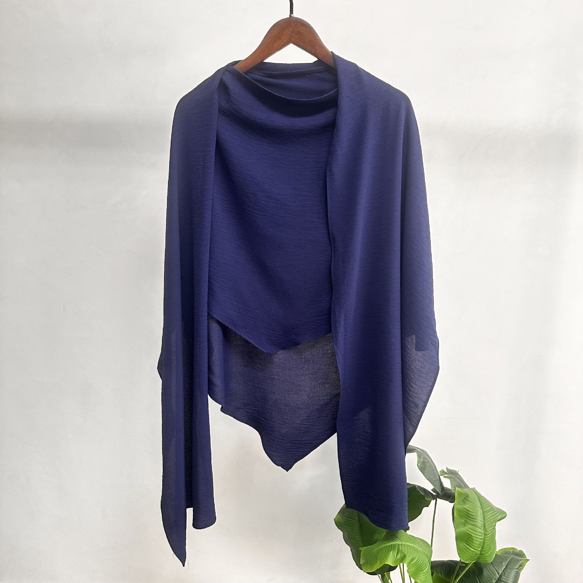 

Женская мода исламский платок на голову мусульманский хиджаб однотонный хиджаб шаль женский трикотажный тюрбан тюрбан мгновенное обертывание темно-синий