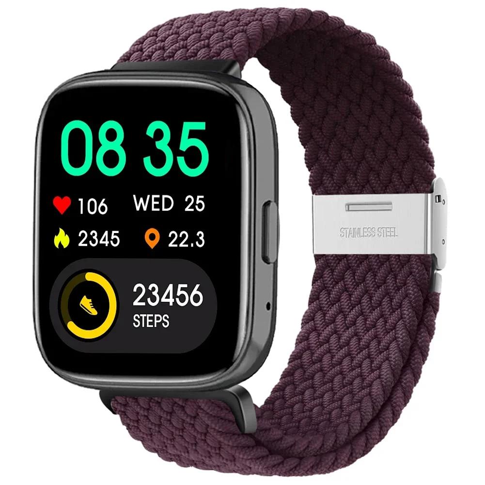 New Nylon Braided Solo Loop Strap for Redmi Watch 5 3 Lite Band for Xiaomi Watch 5 3 Active Wristband Elastic Weave Bracelet