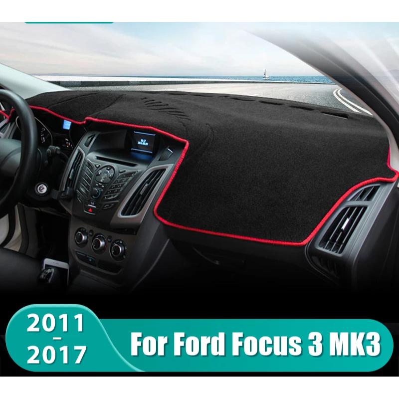 Abaiwai For Ford Focus 3 Mk3 2011 2012 2013 2014 2015 2016 2017 Car Dashboard Mat Sun Shade trument Desk Non-slip 3d Parts