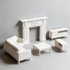 Small Fireplaces Model Figurine Miniature Furniture For 1/12 Scale Doll House Decoration And Craft Model Project Display