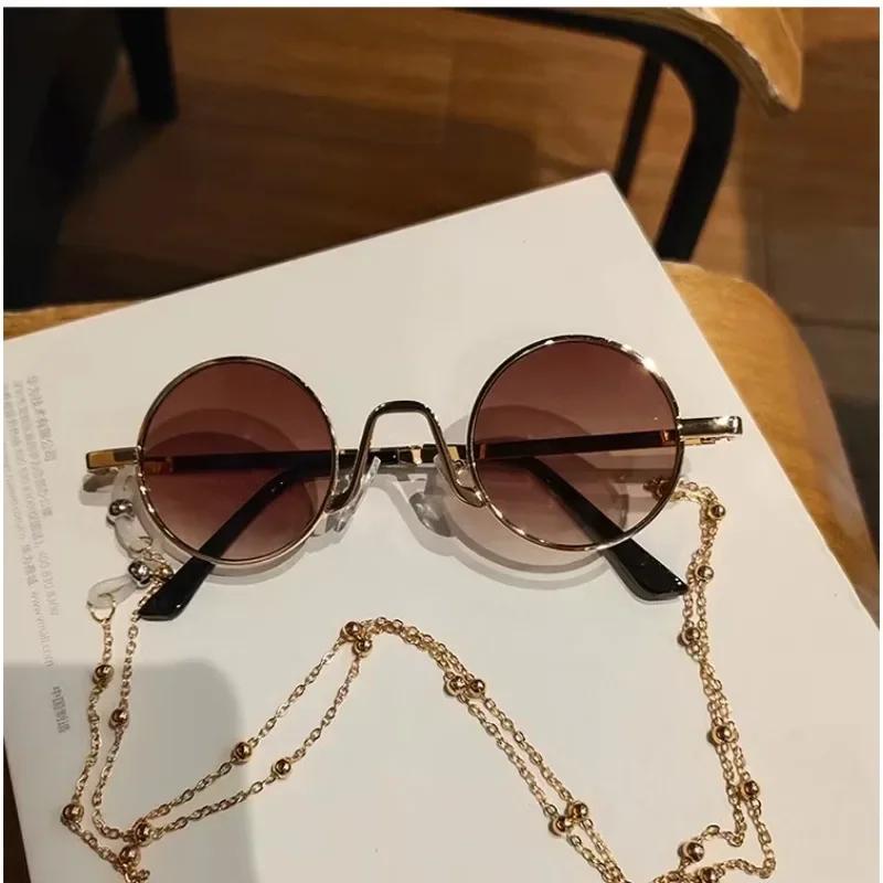 Round Framed Sunglasses for Daily Use Children's Small Round glasses Trendy Styley Punk Colorful Circle Sunglasses for Daily Use Glasses