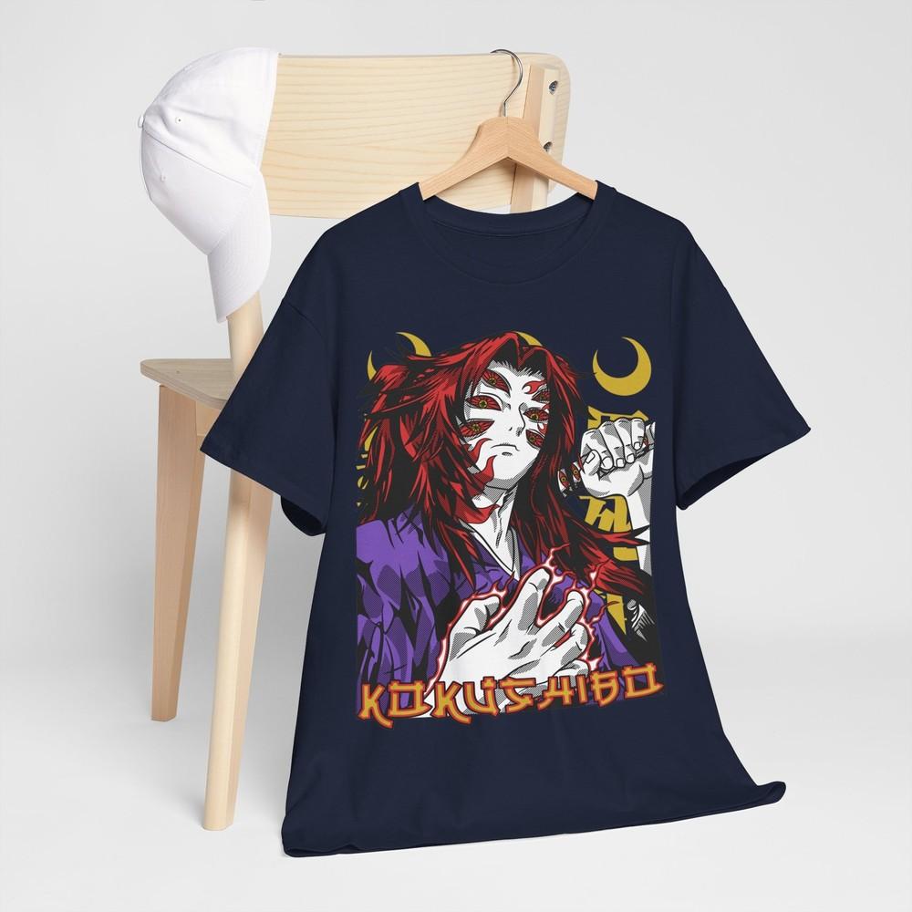 Kokushibo Tshirt Demon Slayer Kimetsu No Yaiba Anime Unisexga Black Shirt All Size