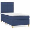 3142311 vidaXL Lit à sommier tapissier avec matelas Bleu 90x200 cm Tissu