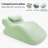 Wedge Prone Pillow Memory Foam Leg Wedge Ergonomic Back Neck Pain Relief Support Cushion with Removable Cover for Sitting Up Lying Reading