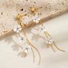 Versatile Pendant Earrings Tassel Flower Earrings Elegant Fringe Hoop Earrings  Stylish Occasions