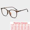 Korean Style Leopard Reading Glasses Retro Lightweight TR90 Blue Light Blocking Eyewear Popular Decoration Frames
