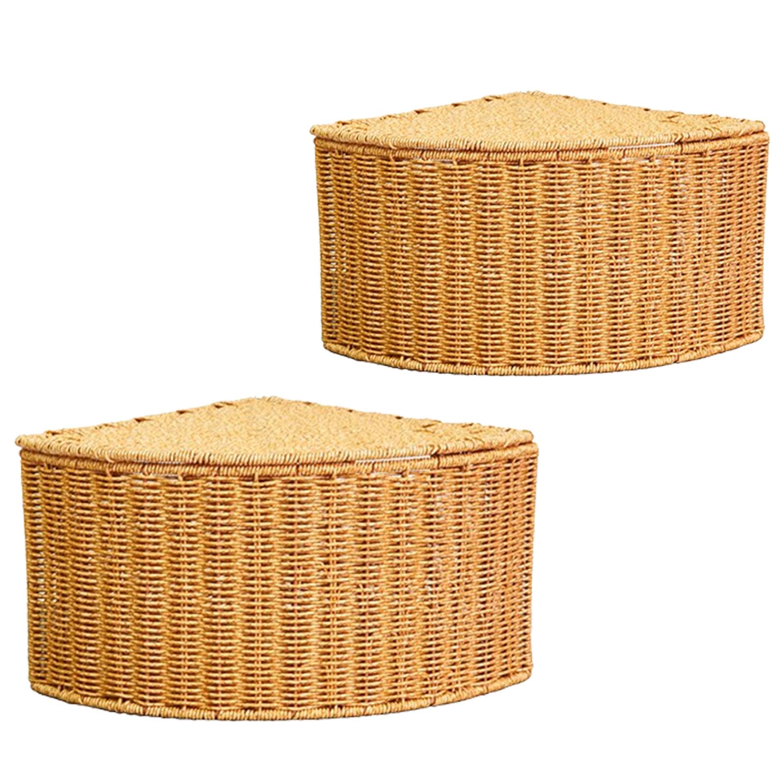 

Corner Storage Organizer Clothes Organizer with Lid Decorative Storage Bin S