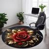1 Stück Rose Gold Blätter Stuhl Teppich für Büro, Weich, Rutschfest Polyester Matte, Büro, Eingangsbereich, Wohnzimmer, Schlafzimmer, yy251207251