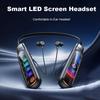 Smart Digital Display Sport Bluetooth Headphone HiFi Stereo Music In-Ear Headset Noise Cancel Microphone Earphones