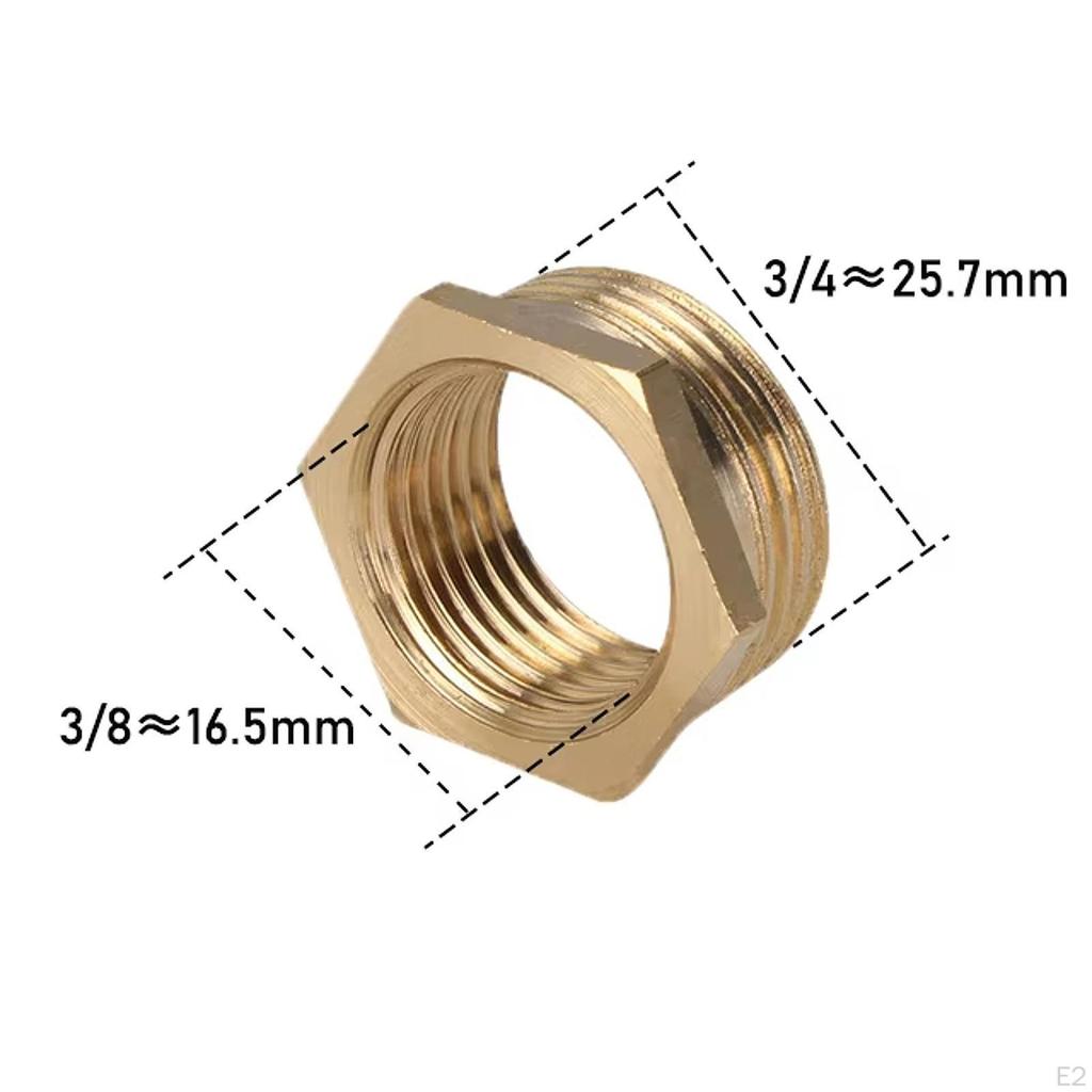 Hex Bushing Adapter Reducer Quick Connector Reducing Threaded Pipes Easy Installation Replace 3/4"