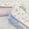 Flower Print Pen Bag with Lanyard Large Capacity Pencil Case Pen Organizers Pencil Pouches Travel Makeup Bag for Women