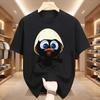 Sunlight T Shirt Big Size Men Calimero Cartoon Pattern Men T Shirt Painted Funny Tshirt Men T Shirt