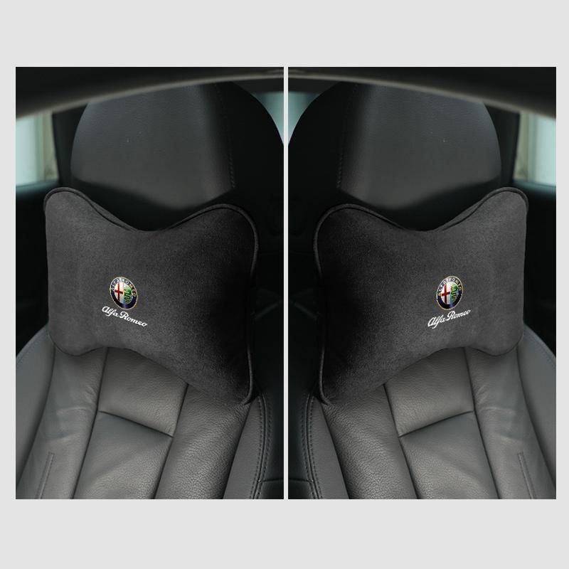 Pro Alfa Romeo 1ks/2ks Autopříslušenství Polštářek za krk z kožíšku na opěrku hlavy Sedák Polštářek na opěrku hlavy Pro Alfa Romeo Giulia Stelvio Giulietta 156 159 14