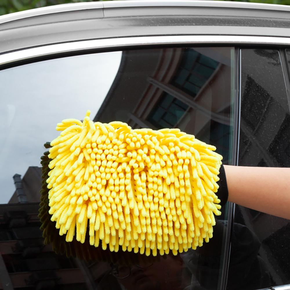 New Waterproof Car Wash Microfiber Chenille Gloves Thick Car Cleaning Mitt Wax Detailing Brush Auto Care Double-faced Glove