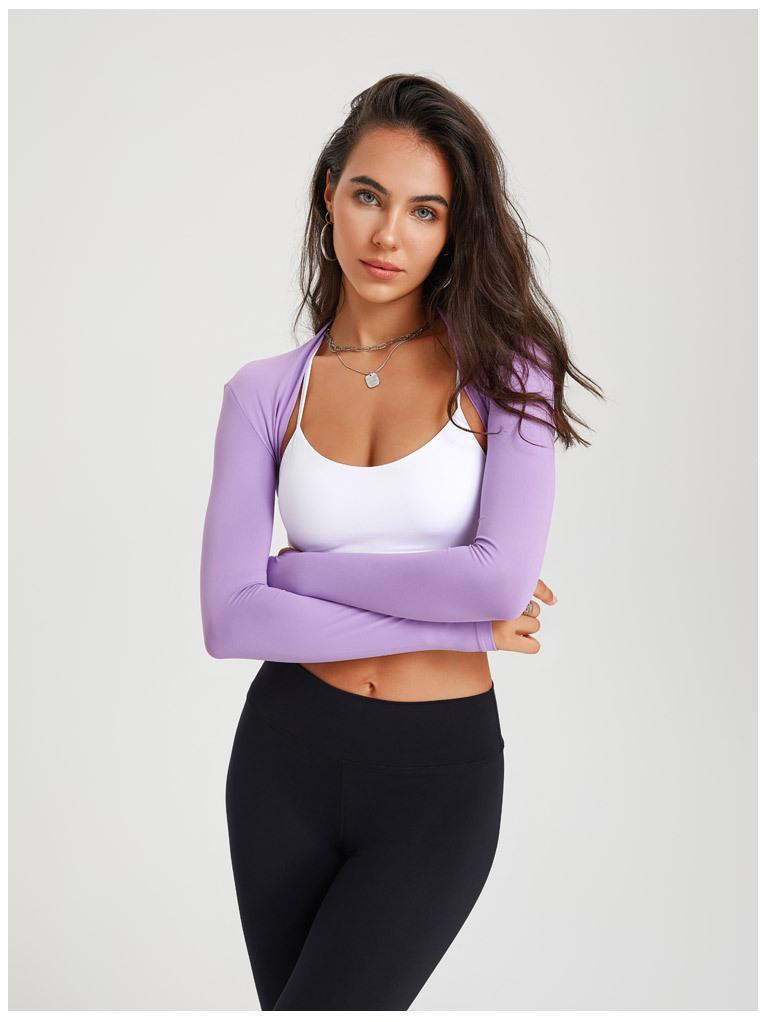 Spring/Summer Long Sleeve Yoga & Dance Cardigan - Solid Color Vest Cover-Up