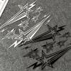 Meteor Motorcycle Vinyl Sticker Waterproof Non-fading 1 Set for Scooter Side Panel Rider Gift Decoration