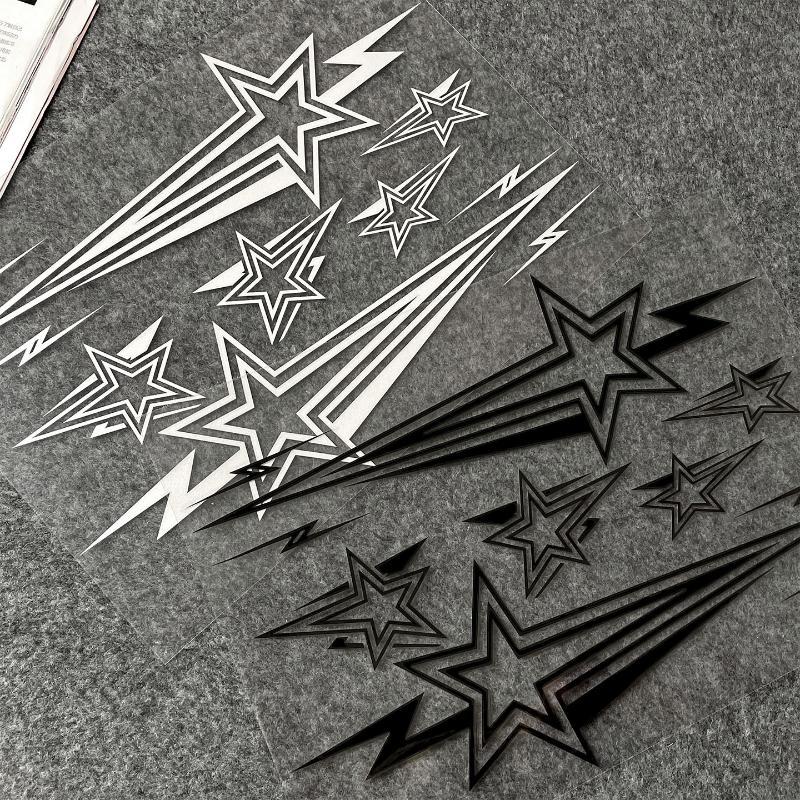 Meteor Motorcycle Vinyl Sticker Waterproof Non-fading 1 Set for Scooter Side Panel Rider Gift Decoration