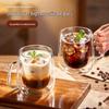 Double-Layer Glass Coffee Mug with Handle