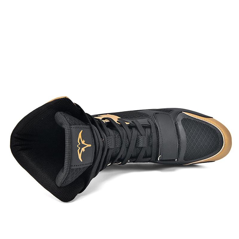 Boxing Wrestling Shoes Men's Outdoor Male Training Sneakers Large Size Black White Gym Professional Flighting Trainer
