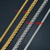 4mm Small Foxtail Chain Necklace Wholesale Gold Silver Plated Link Necklace For Men Women Stainless Steel Fashion Jewelry Gift