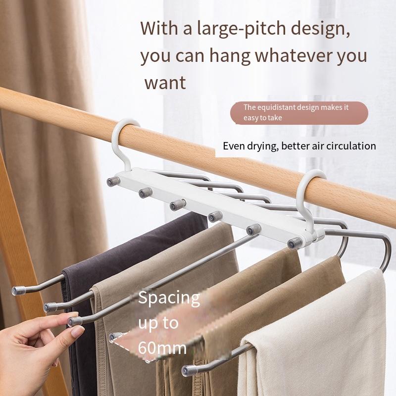 1PC Multifunctional Children's Hanger Non-slip Bold Traceless Household Pants Hanger Folding Clothing Store Pants Clip
