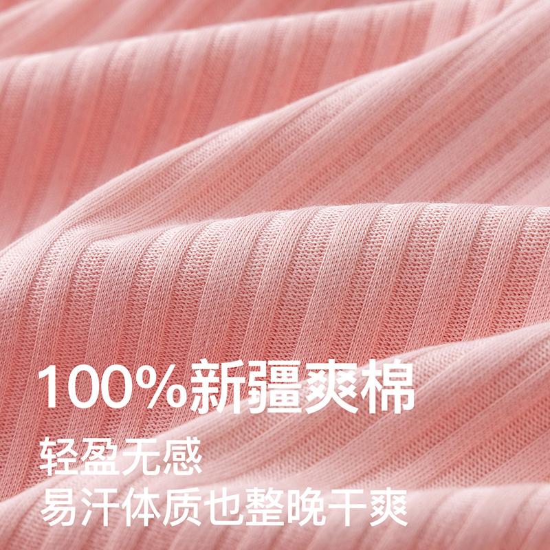 Fenteng [100% pure cotton 7A antibacterial] anti mite lace V-neck lace long sleeved home suit set women's pajamas