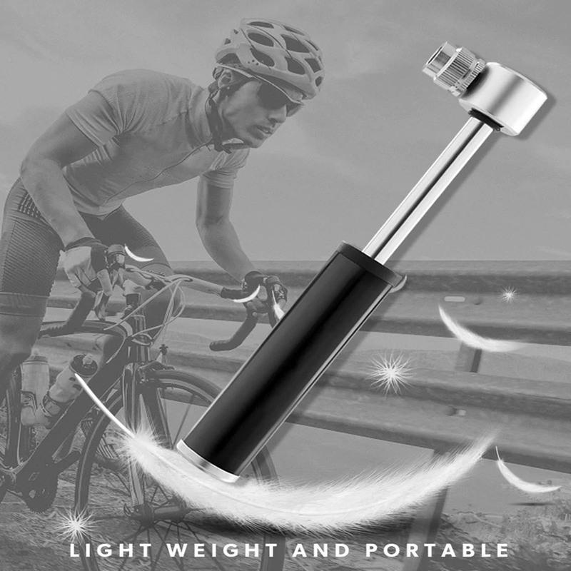 Bicycle Pump Portable Mountain MTB Road Bike Hand Air Pump Tire Inflator Schrader Presta Valve Cycling Pump 120PSI Lightweight