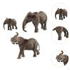 3x Elephant Figurines Model Handicraft Doll Desktop Ornaments Crafts Collection Miniature Animal