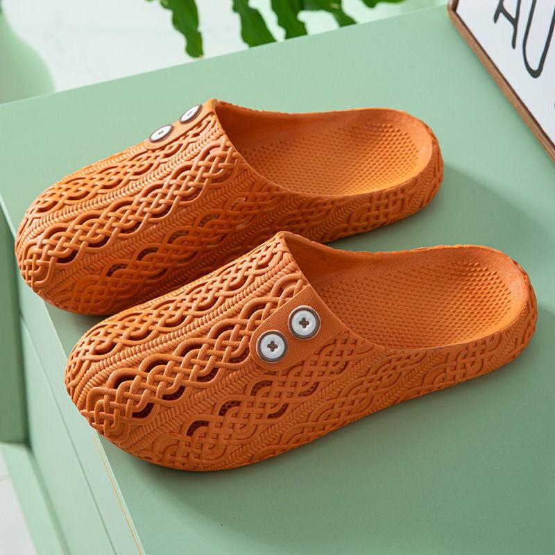 2025 New Hole Shoes Closed Toe Women's Shoes Summer Non-slip Comfortable Home Wear Bathroom Soft Bottom Dormitory Casual Slippers